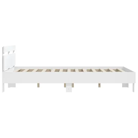 Cadre de lit sans matelas blanc 150x200 cm