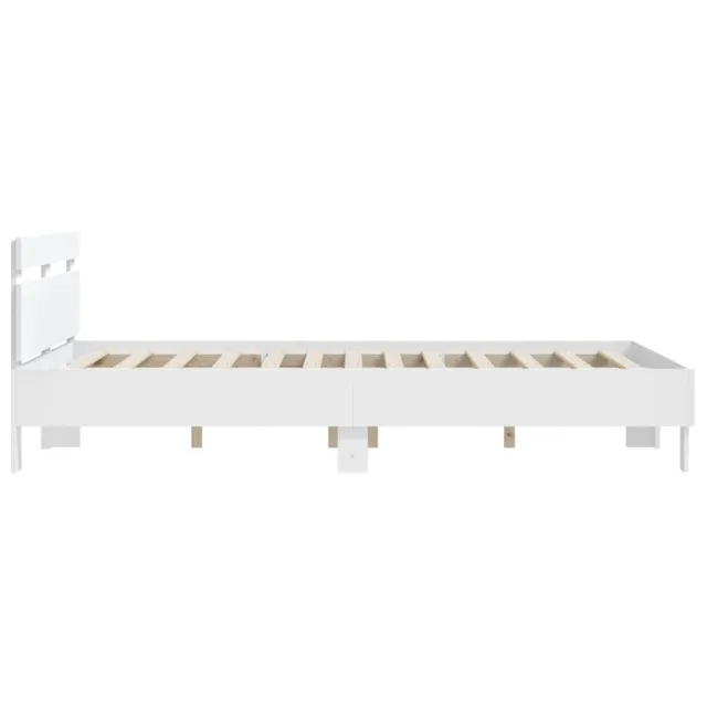 Cadre de lit sans matelas blanc 140x200 cm