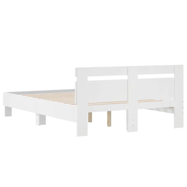 Cadre de lit sans matelas blanc 120x200 cm