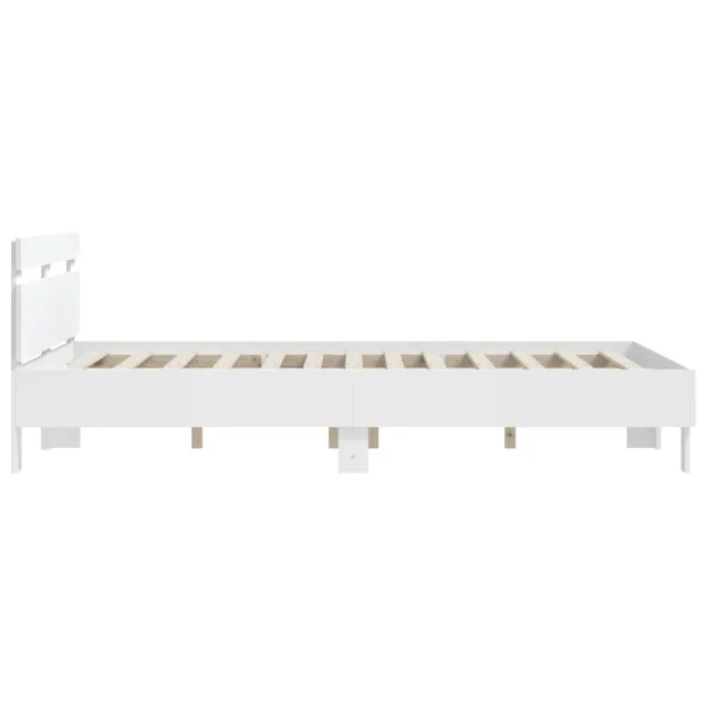 Cadre de lit sans matelas blanc 140x190 cm
