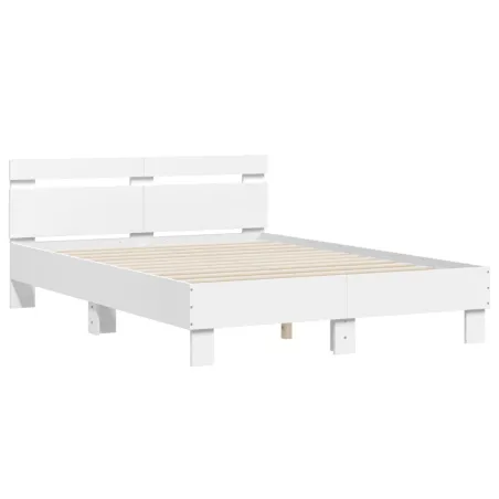Cadre de lit sans matelas blanc 135x190 cm