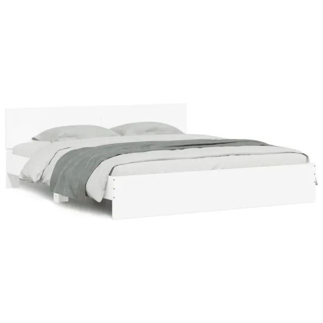 Cadre de lit sans matelas blanc 200x200 cm