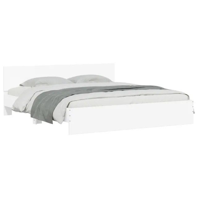 Cadre de lit sans matelas blanc 200x200 cm