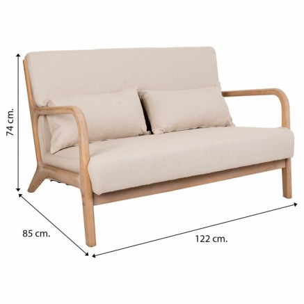 Canapé Alexandra House Living Crème 85 x 74 x 122 cm 2