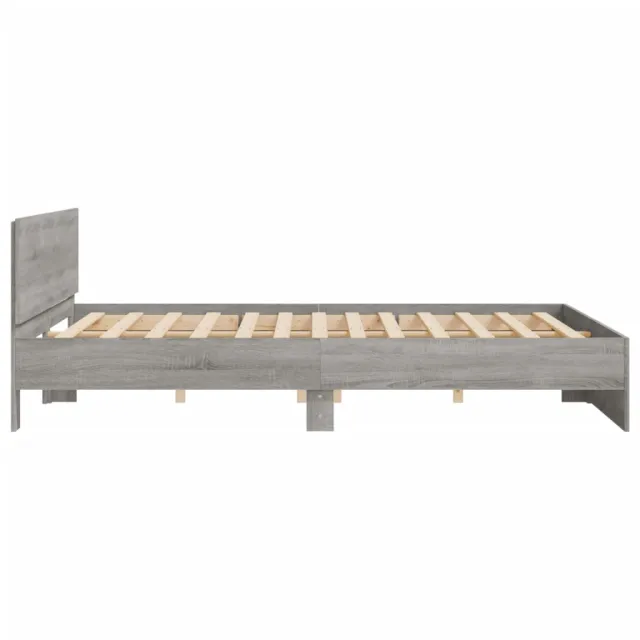 Cadre de lit sans matelas sonoma gris 200x200 cm