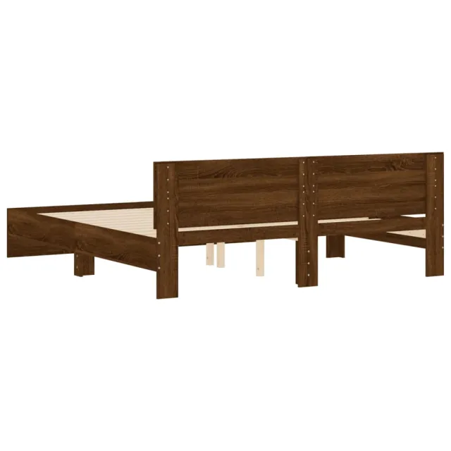 Cadre de lit sans matelas chêne marron 200x200 cm
