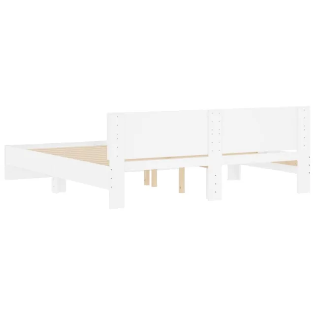 Cadre de lit sans matelas blanc 180x200 cm
