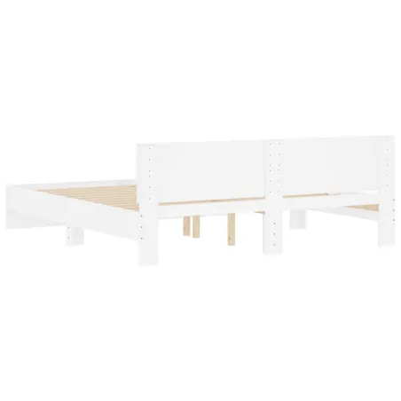 Cadre de lit sans matelas blanc 180x200 cm