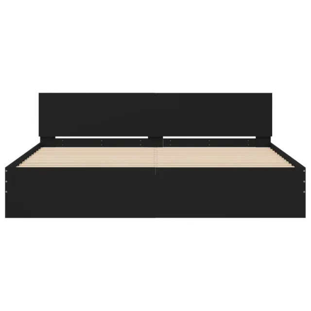 Cadre de lit sans matelas noir 180x200 cm