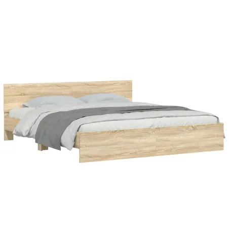 Cadre de lit sans matelas chêne sonoma 180x200 cm