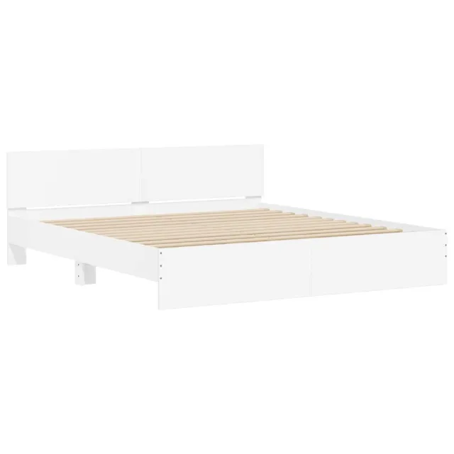 Cadre de lit sans matelas blanc 160x200 cm