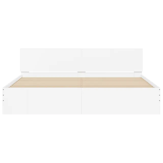 Cadre de lit sans matelas blanc 160x200 cm