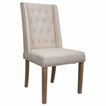 Chaise de Salle à Manger Alexandra House Living Crème 53 x 102 x 53