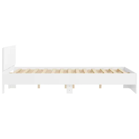 Cadre de lit sans matelas blanc 150x200 cm