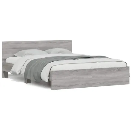 Cadre de lit sans matelas sonoma gris 150x200 cm 2