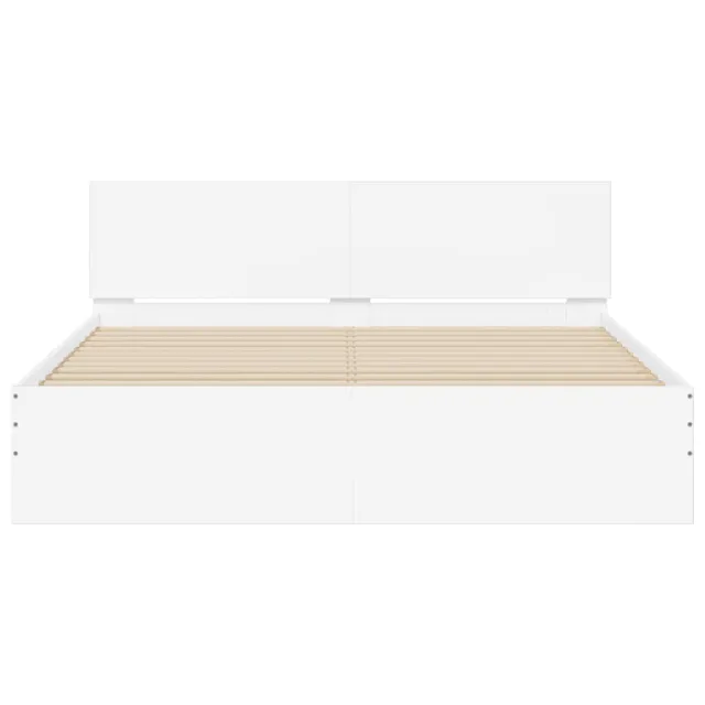 Cadre de lit sans matelas blanc 140x200 cm