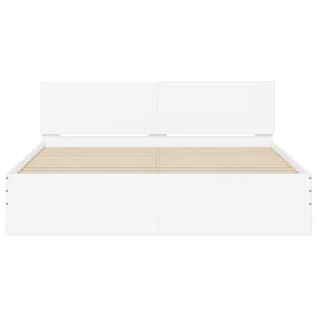 Cadre de lit sans matelas blanc 140x200 cm