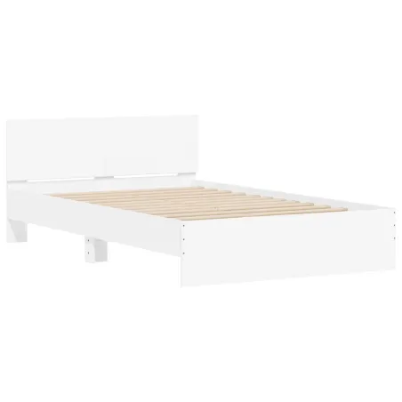 Cadre de lit sans matelas blanc 120x200 cm