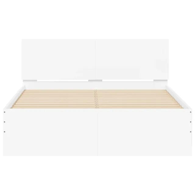 Cadre de lit sans matelas blanc 120x200 cm