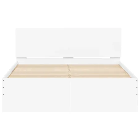 Cadre de lit sans matelas blanc 120x200 cm