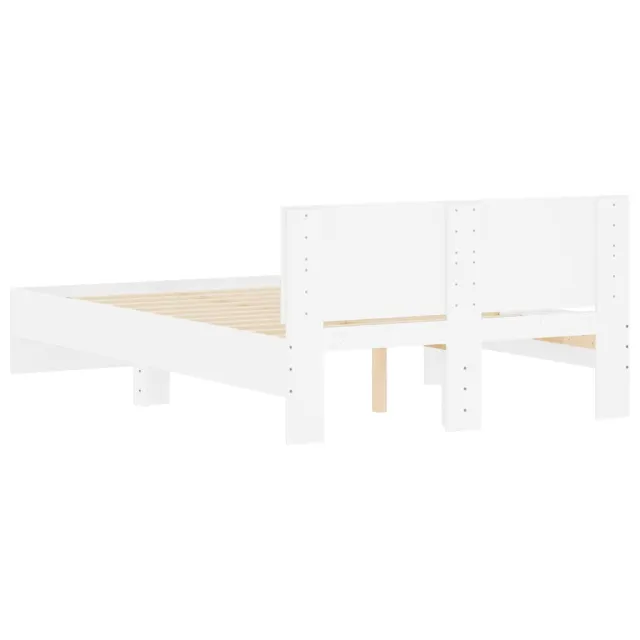 Cadre de lit sans matelas blanc 120x200 cm