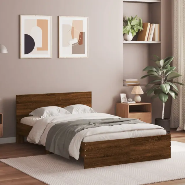 Cadre de lit sans matelas chêne marron 120x200 cm