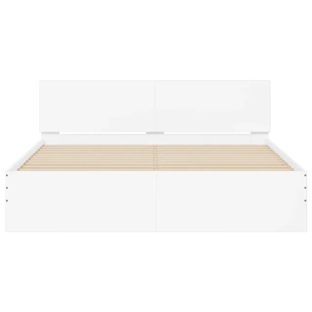 Cadre de lit sans matelas blanc 140x190 cm