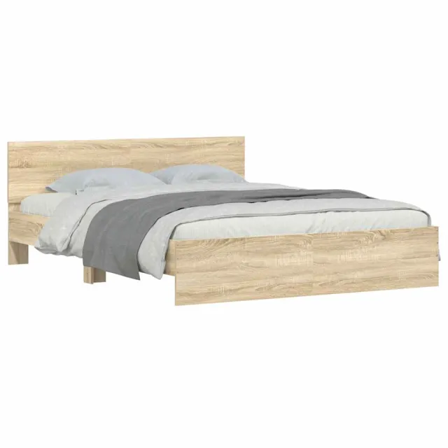 Cadre de lit sans matelas chêne sonoma 140x190 cm