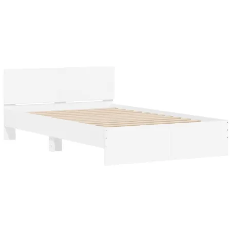 Cadre de lit sans matelas blanc 135x190 cm