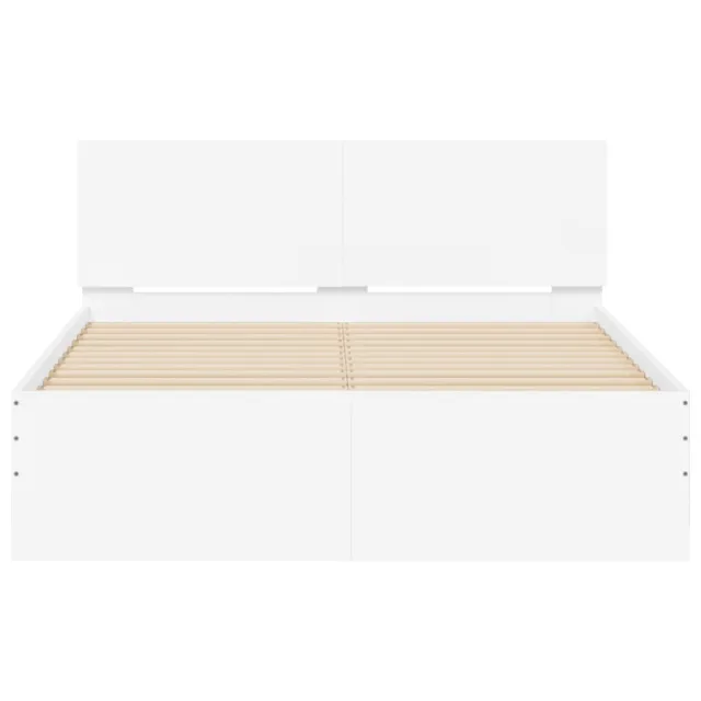 Cadre de lit sans matelas blanc 135x190 cm
