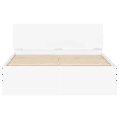Cadre de lit sans matelas blanc 120x190 cm
