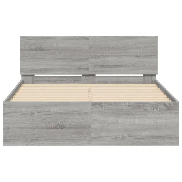 Cadre de lit sans matelas sonoma gris 120x190 cm
