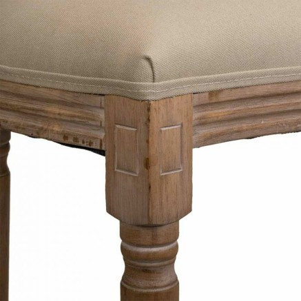 Kruk Alexandra House Living Bruin Canvas Rubberwood 42 x 121 x 48 cm 2