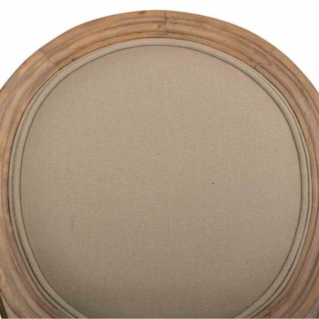Hocker Alexandra House Living Braun Canvas-Stoff Kautschukholz 42 x 12