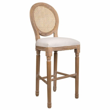 Hocker Alexandra House Living Creme Rattan Kautschukholz 42 x 121 x 48