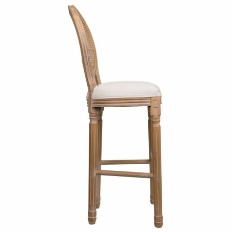 Hocker Alexandra House Living Creme Rattan Kautschukholz 42 x 121 x 48