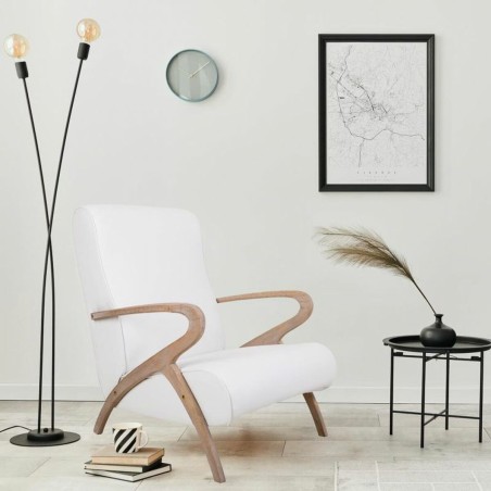 Sillón Alexandra House Living Blanco 55 x 85 x 57 cm Tapizado Polipie