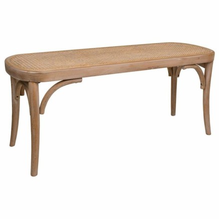 Panca Alexandra House Living Marrone Rattan Legno d'albero della gomma