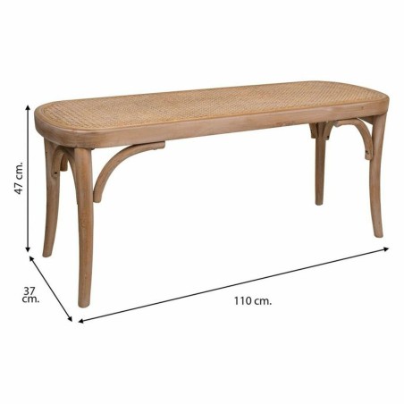 Panca Alexandra House Living Marrone Rattan Legno d'albero della gomma