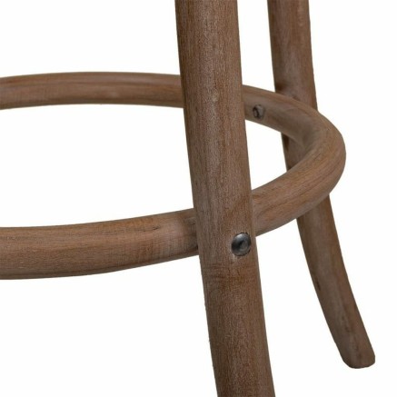 Stool Alexandra House Living Brown Rattan Rubber wood 38 x 75 x 38 cm 2