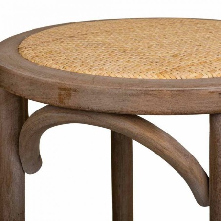 Taburete Alexandra House Living Marrón Ratán Madera de caucho 38 x 7
