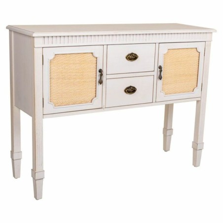 Sideboard Alexandra House Living White Rattan Fir wood 36 x 82 x 108 c