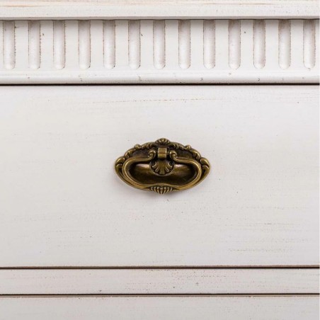 Sideboard Alexandra House Living White Rattan Fir wood 36 x 82 x 108 c