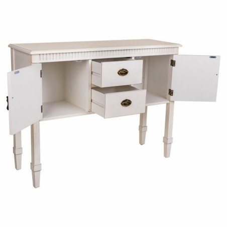 Sideboard Alexandra House Living White Rattan Fir wood 36 x 82 x 108 c