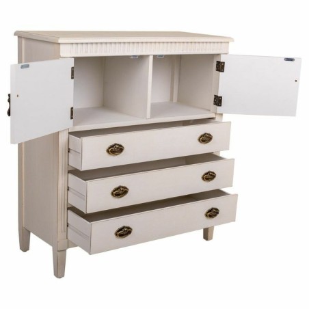 Cómoda Alexandra House Living Blanco Ratán Madera de abeto Madera MD