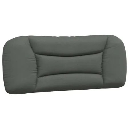 Coussin de tête de lit Hvar gris foncé 100 cm tissu