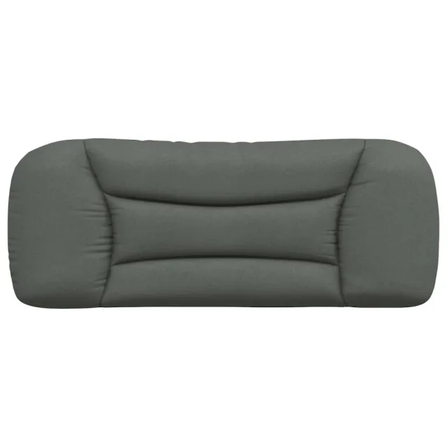 Coussin de tête de lit Hvar gris foncé 100 cm tissu
