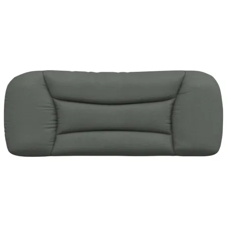 Coussin de tête de lit Hvar gris foncé 100 cm tissu