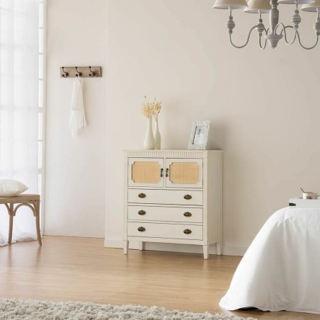 Ladenkast Alexandra House Living Wit Rotan Sparrenhout Hout MDF 36 x 9