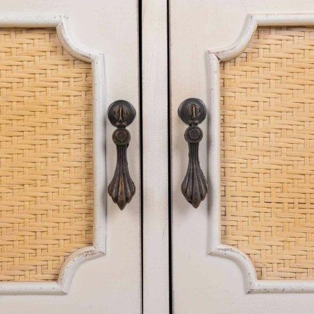 Ladenkast Alexandra House Living Wit Rotan Sparrenhout Hout MDF 36 x 9